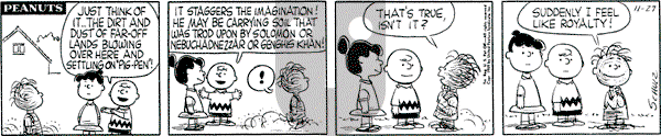 Peanuts - Friday November 27, 1959 Comic Strip