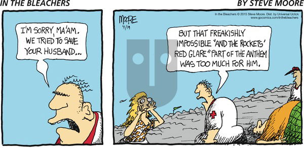 In the Bleachers on Sunday April 19, 2015 Comic Strip