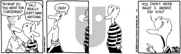 The Buckets on Friday December 7, 2001 Comic Strip