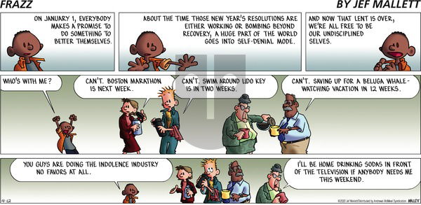 Frazz on Sunday April 12, 2020 Comic Strip