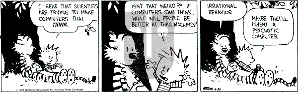Calvin and Hobbes - Wednesday June 30, 1993 Comic Strip