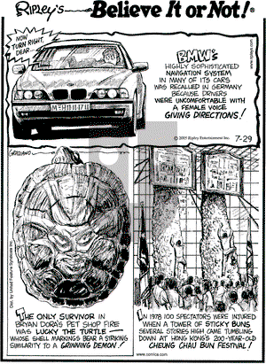 Ripley's Believe It or Not on Friday July 29, 2005 Comic Strip