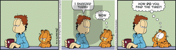 Garfield on Monday April 16, 2018 Comic Strip