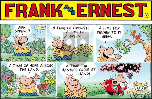 Frank and Ernest on Sunday March 31, 2019 Comic Strip