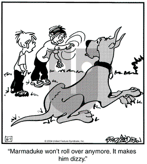 Marmaduke on Tuesday June 1, 2004 Comic Strip