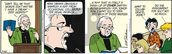 Doonesbury on Monday February 23, 2009 Comic Strip