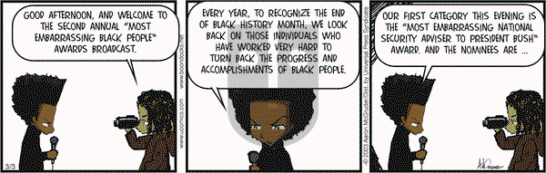 The Boondocks on Monday March 3, 2003 Comic Strip
