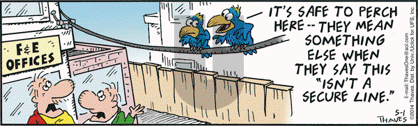 Frank and Ernest on Thursday May 1, 2014 Comic Strip
