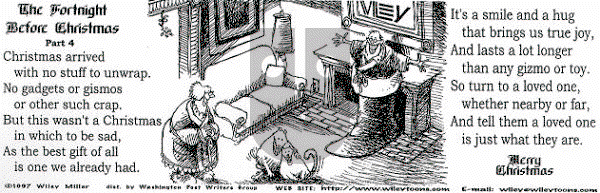 Non Sequitur on Thursday December 25, 1997 Comic Strip