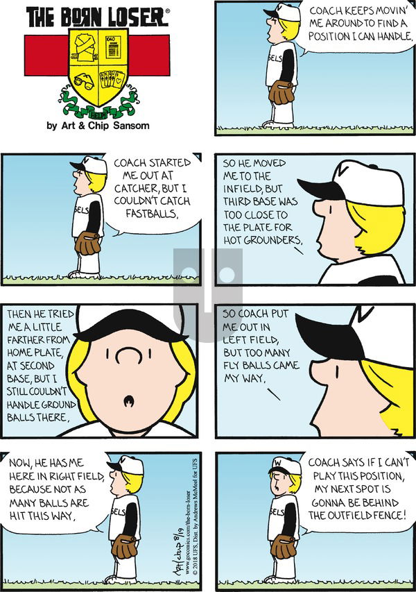 The Born Loser on Sunday August 19, 2018 Comic Strip