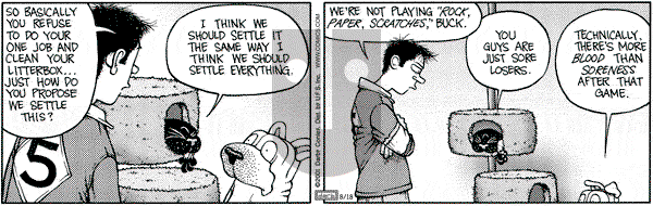 Get Fuzzy on Saturday August 18, 2001 Comic Strip