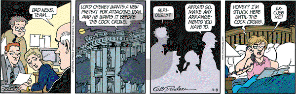 Doonesbury on Thursday November 8, 2007 Comic Strip