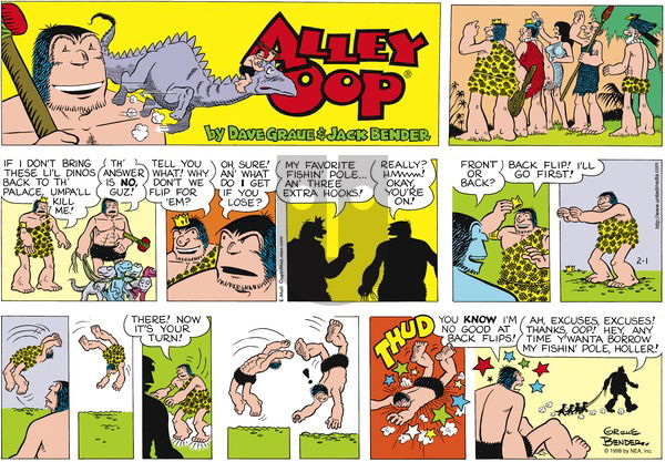 Alley Oop on Sunday February 1, 1998 Comic Strip