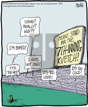 In the Bleachers on Thursday August 20, 2015 Comic Strip