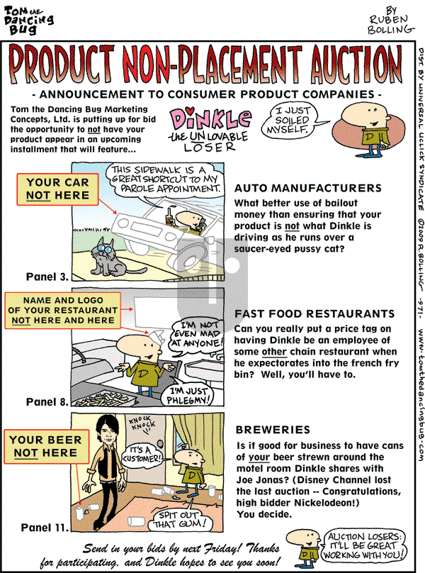 Tom the Dancing Bug on Saturday December 12, 2009 Comic Strip