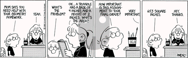 FoxTrot on Wednesday June 1, 1988 Comic Strip
