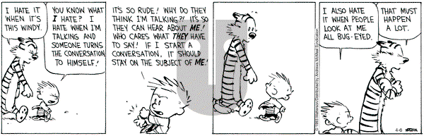 Calvin and Hobbes - Thursday April 6, 2023 Comic Strip