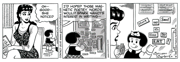 Nancy on Saturday March 6, 1999 Comic Strip