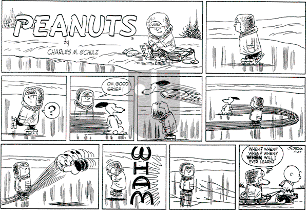 Peanuts - Sunday January 29, 1956 Comic Strip