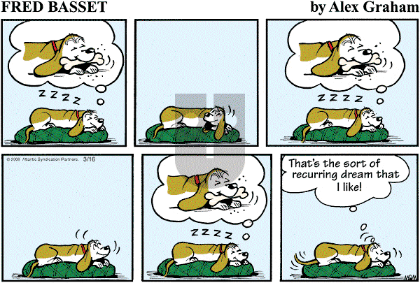 Fred Basset on Sunday March 16, 2008 Comic Strip
