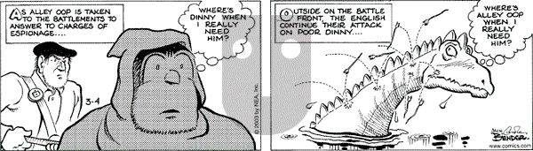 Alley Oop on Tuesday March 4, 2003 Comic Strip