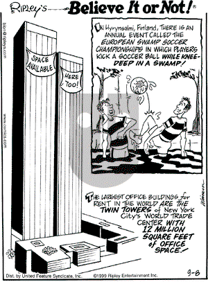 Ripley's Believe It or Not on Wednesday September 8, 1999 Comic Strip