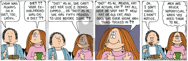 Cathy Classics on Wednesday March 17, 1999 Comic Strip