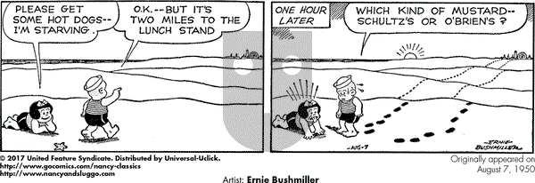 Nancy Classics on Monday August 7, 2017 Comic Strip