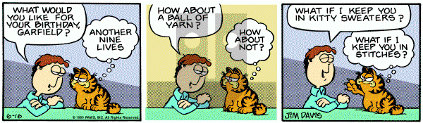 Garfield on Monday June 16, 1980 Comic Strip