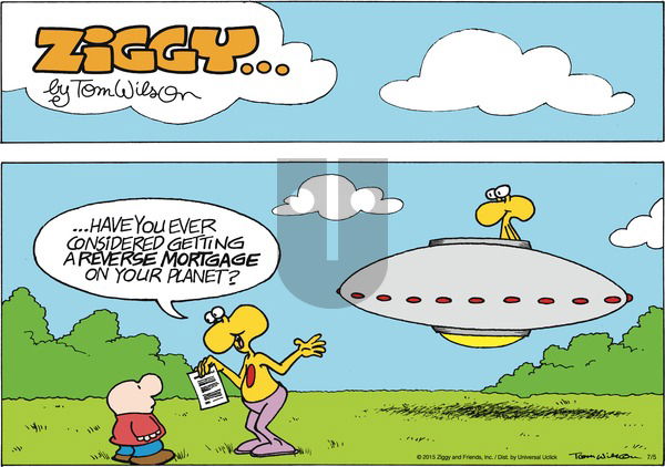 Ziggy on Sunday July 5, 2015 Comic Strip