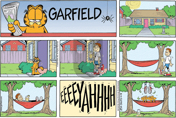 Garfield on Sunday April 13, 2008 Comic Strip