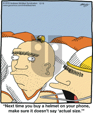 In the Bleachers on Wednesday December 18, 2019 Comic Strip
