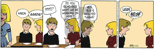 Luann on Friday March 21, 2003 Comic Strip