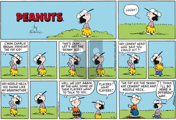 Peanuts on Sunday July 13, 1997 Comic Strip