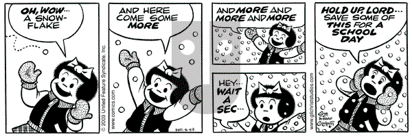 Nancy on Saturday December 6, 2003 Comic Strip