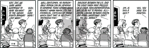 Doonesbury on Monday April 18, 1977 Comic Strip