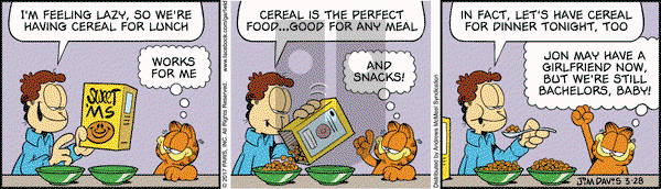 Garfield on Tuesday March 28, 2017 Comic Strip