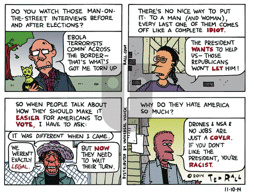 Ted Rall on Monday November 10, 2014 Comic Strip