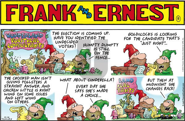 Frank and Ernest on Sunday October 14, 2012 Comic Strip