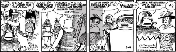 Alley Oop on Monday September 4, 1972 Comic Strip