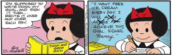Nancy on Thursday April 24, 2014 Comic Strip