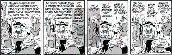 Doonesbury on Friday October 9, 1981 Comic Strip