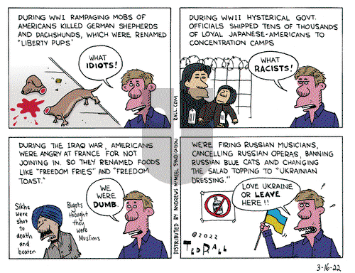 Ted Rall - Wednesday March 16, 2022 Comic Strip