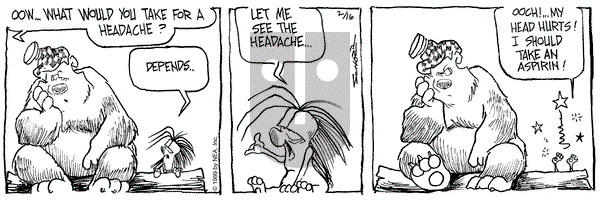 The Grizzwells on Tuesday February 16, 1999 Comic Strip