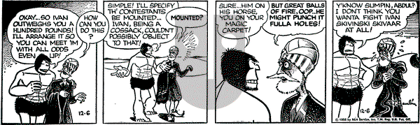 Alley Oop on Thursday December 6, 1956 Comic Strip