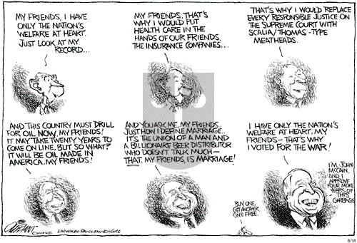 Pat Oliphant on Monday August 18, 2008 Comic Strip