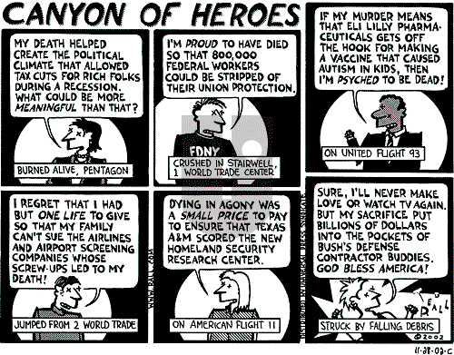 Ted Rall on Monday December 2, 2002 Comic Strip