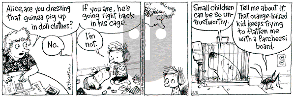Cul de Sac on Wednesday August 6, 2008 Comic Strip