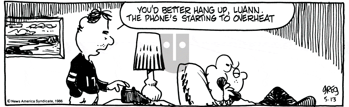 Luann - Tuesday May 13, 1986 Comic Strip