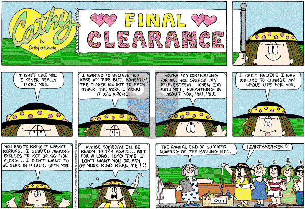 Cathy Classics - Sunday September 3, 2000 Comic Strip